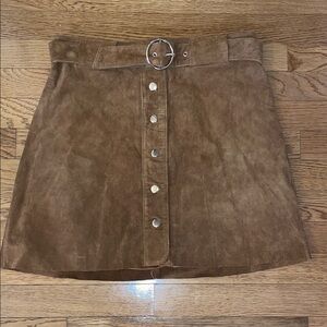 Zara Brown Suede mini Skirt M